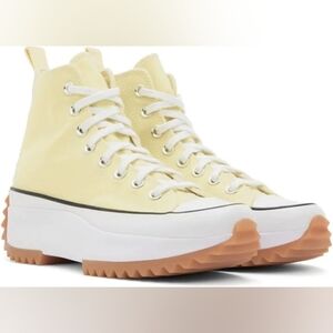 Converse Yellow Hike High-Tops with Black Accents